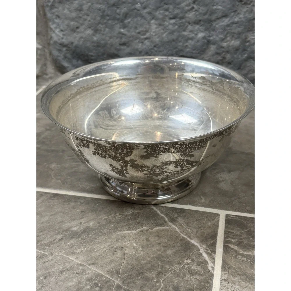 VTG Gorham Silver Plate Paul Revere Pedestal Bowl 8